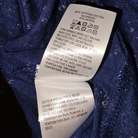 LUCKY BRAND Navy Blue Flowy Pattern Tank Top - Picture 9 of 9